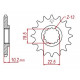 Kit Chaine Origine Suzuki Rm 250 1984-1986 14x50 - 520 Sans Joints Toriques