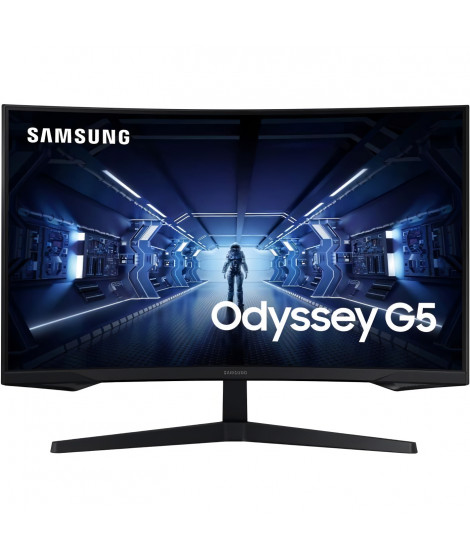 Ecran PC Gamer Incurvé - SAMSUNG - ODYSSEY G5 - G55T C32G55TQBU - 32'' WQHD - VA - 1 ms - 144Hz -  HDMI / DisplayPort - AMD F…