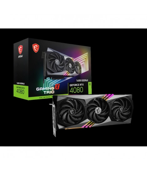 MSI Carte Graphique GeForce RTX 4080 GAMING X TRIO 16GB