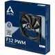 ARCTIC F12 PWM Noir - Ventilateur 120mm pour boitier PC