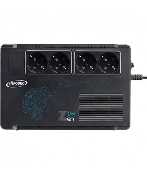 Onduleur 500 VA - INFOSEC - Zen Live 500 - Line Interactive - 4 prises FR/SCHUKO - 66081