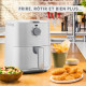 MOULINEX Friteuse sans huile, Capacité 3.5 L, Air Fryer compacte, Polyvalente, Écoénergétique, Easy Fry Essential EZ130A20