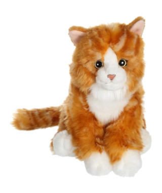 Peluche - Gipsy Toys - Chat mimiz - 28cm - Roux/Blanc