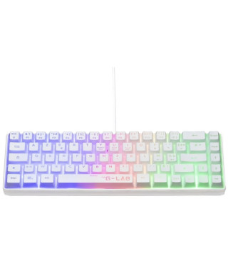 Clavier Gaming - THE G-LAB - KEYZ-HYDROGEN-W/FR - Membrane 60% Blanc