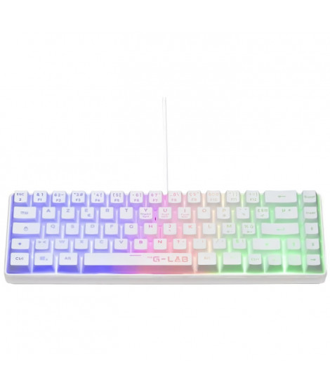 Clavier Gaming - THE G-LAB - KEYZ-HYDROGEN-W/FR - Membrane 60% Blanc