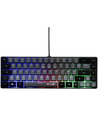 Clavier Gaming - THE G-LAB - KEYZ-HYDRO-GRB/FR - Membrane 60% 2 couleurs touches Grises + Noires