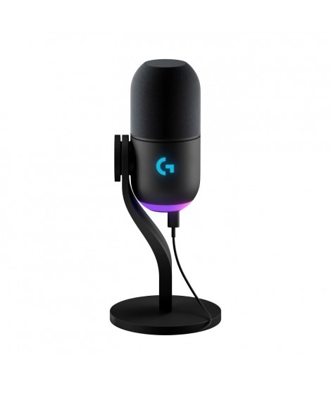 Microphone Gaming - LOGITECH G - YETI GX - Streaming - RVB dynamique avec LIGHTSYNC - Pour PC/MAC - Noir