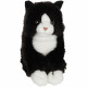 Peluche - Gipsy Toys - Chat mimiz - 28cm - Noir/Blanc