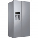 Réfrigérateur américain - HAIER - HSR3918FIPG - 2 portes - Distributeur d'eau, glaçons, glace pilée - F - 188,8x98x71,6 - Silver