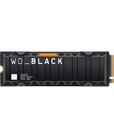 WESTERN DIGITAL Disque dur SN850X - NVME SSD - 1TB interne - Format M2 avec radiateur - Noir