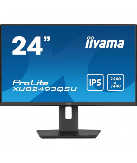 Ecran PC - IIYAMA - XUB2493QSU-B5 - 24 IPS LED WQHD 2560 x 1440 - 4ms - 60Hz - HDMI DP