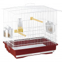 Petite cage oiseaux - 2 mangeoires, 2 perchoirs, 1 abreuvoir - FERPLAST