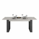 Table a manger rectangulaire CESAR - Décor Noir Chene beige grisé  - 6 personnes - industriel - L 200 x P 78 x H 100 cm - PAR…