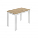 Table a manger - cuisine - blanc et chene - L 110 x l 67 x H 77 cm -ASPEN