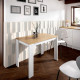Table a manger - cuisine - blanc et chene - L 110 x l 67 x H 77 cm -ASPEN