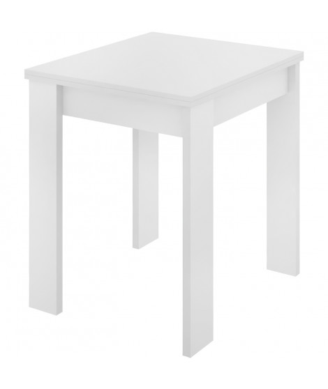 Table carré de cuisine - mélaminé - Blanc - L67 x l 67 x 79 cm