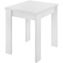 Table carré de cuisine - mélaminé - Blanc - L67 x l 67 x 79 cm