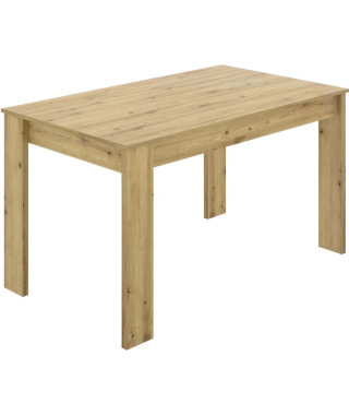 Table a manger SAMI - 4 personnes - Mélaminé Chene Artisan - L 139 x P 81 x H 77 cm