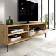 Ensemble salon NESS : Meuble TV 155cm + Buffet 3 portes + Table basse relevable - Chene Artisan