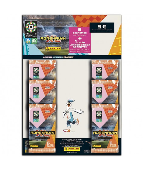 Pack 6 pochettes + 1 carte Coupe du monde de la FIFA 2023 TCG ADRENALYN - PANINI