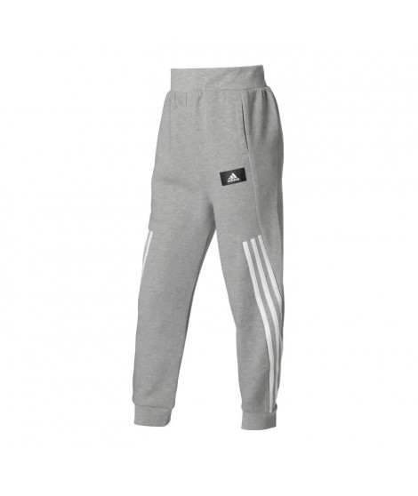 Pantalon de sport junior Mixte - ADIDAS - gris clair/blanc - B FI 3S TAP P