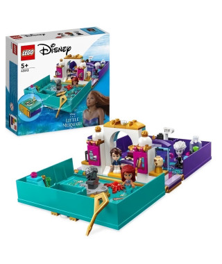 LEGO Disney Princess 43213 Le Livre d'Histoire : La Petite Sirene, Jouet avec Micro-Poupées Ariel et Prince Eric