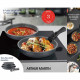 Batterie de cuisine ARTHUR MARTIN AM521GM Set de 3 poeles - Gris Mat 20-24-28 cm + 1 poignée amovible - Tous feux dont induction