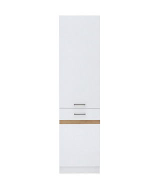 JUNONA Colonne de cuisine 2 Portes ouverture gauche - L 50 x H 196 x P 46 cm - Blanc brillant