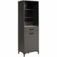 STORM Colonne - Coloris Gris ombre - L60 x P42 x H188 cm - 1 Porte + 1 Tiroir