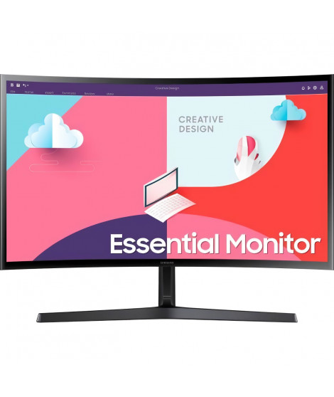 Ecran PC Incurvé - SAMSUNG S24C366EAU - 24 FHD - Dalle VA - 4 ms - 75Hz - HDMI / VGA - AMD FreeSync