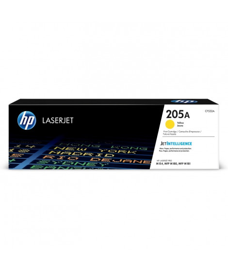 HP 205A Cartouche de toner jaune LaserJet authentique (CF532A) pour HP Color LaserJet Pro M154/M180/M181