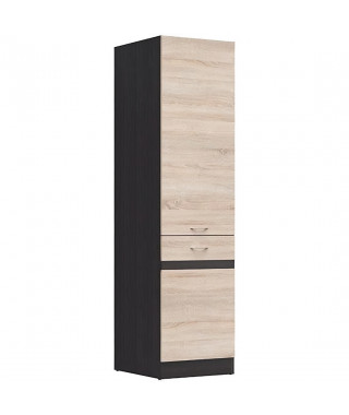 JUNONA Colonne de cuisine 2 Portes ouverture gauche - L 50 x H 196 x P 46 cm - Chene sonoma