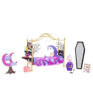 Monster High - La Chambre de Clawdeen Wolf - Poupée - 4 ans et + - MONSTER HIGH - HHK64 - POUPEE MANNEQUIN MONSTER HIGH