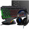 THE G-LAB COMBO ARGON E Gaming Clavier FR Rétroéclairé Performance + Souris Revetement Soft-Touch + Casque KORP 150 + Tapis