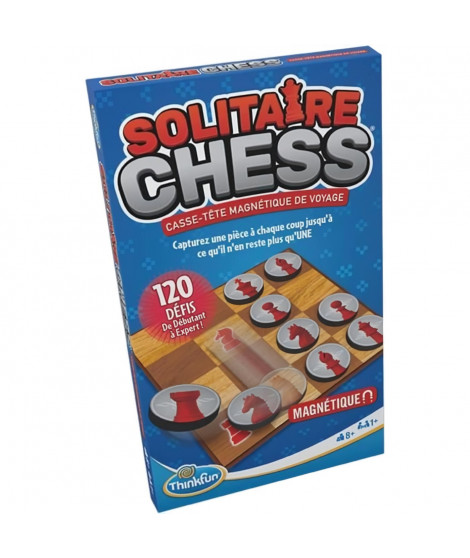 Solitaire Chess - 120 défis - Jeux de logique magnétique - 1 Joueur des 8 Ans - Version voyage - 76517 - Ravensburger