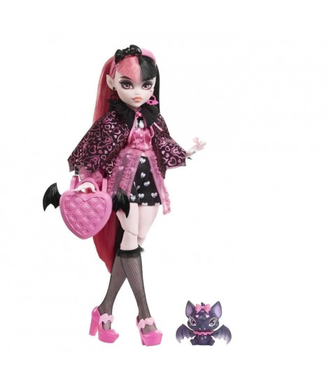 Monster High - Draculaura avec chauve-souris de compagnie - Poupée - MONSTER HIGH - HHK51 - POUPEE MANNEQUIN MONSTER HIGH