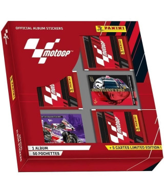 Coffret collector - PANINI - MOTO GP 2023 Stickers - 1 album + 50 pochettes + 5 cartes EL