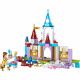 LEGO Disney Princess 43219 Châteaux Créatifs, Jouet Château avec Mini-Poupées Belle et Cendrillon