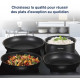 Batterie de cuisine - Tous feux dont induction - Arthur Martin - AM0530 - Aluminium - Anti-adhésif - 20 pieces - Poignée amov…