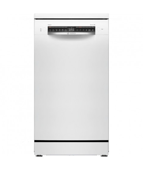 Lave-vaisselle pose libre BOSCH SPS4HKW49E SER4 - 10 couverts - Induction - L45cm - 44dB - Blanc