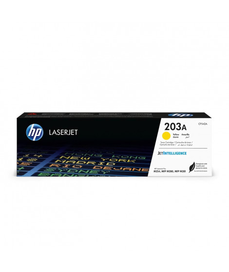 HP 203A Cartouche de toner jaune LaserJet authentique (CF542A) pour HP Color LaserJet Pro M254/M280/M281