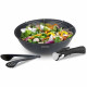 Batterie de cuisine Arthur Martin AM2090 4 pieces - wok 28 cm - aluminium - poignée amovible - tous feux dont induction