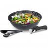 Batterie de cuisine Arthur Martin AM2090 4 pieces - wok 28 cm - aluminium - poignée amovible - tous feux dont induction