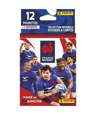 Collection officielle de stickers et de cartes RUGBY EDF - Blister 12+1 pochettes PANINI