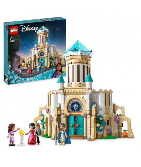 LEGO Disney Wish 43224 Le Château du Roi Magnifico, Jouet Tiré du Film Wish avec Figurine Asha, Dahlia et le Roi Magnifico