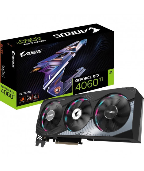 GIGABYTE - Carte Graphique - GeForce - AORUS RTX 4060 Ti ELITE 8G