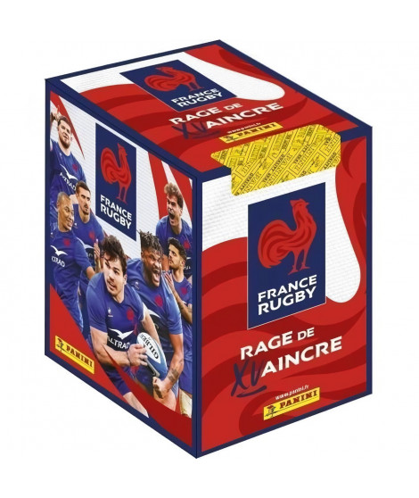 Boite de 36 pochettes de stickers et cartes RUGBY EDF - PANINI