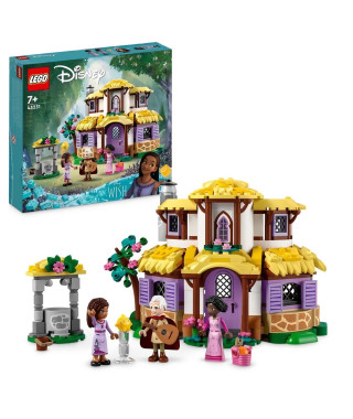 LEGO Disney Wish 43231 La Chaumiere d'Asha, Maison de Poupées avec Mini Poupées Asha, Sakina et Sabino et Figurine Star