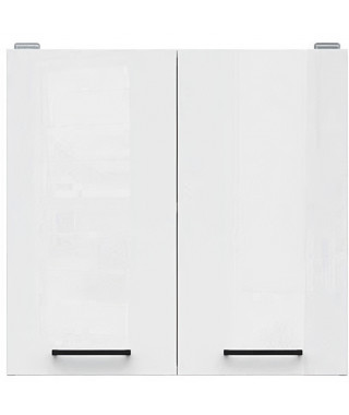 JUNONA Meuble haut 60 cm - 2 Portes - Blanc brillant