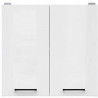 JUNONA Meuble haut 60 cm - 2 Portes - Blanc brillant